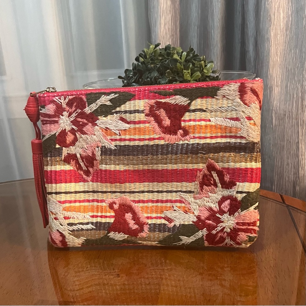 Sam Edelman Floral Embroidered Clutch Good Condition